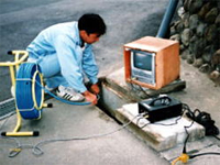 内視鏡調査中